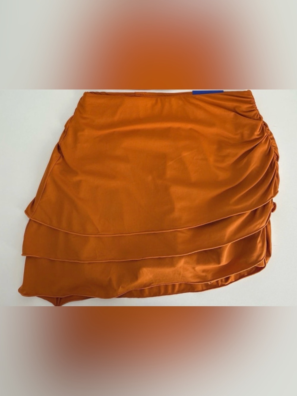 JoyLab Orange Ruched Swim Skirt